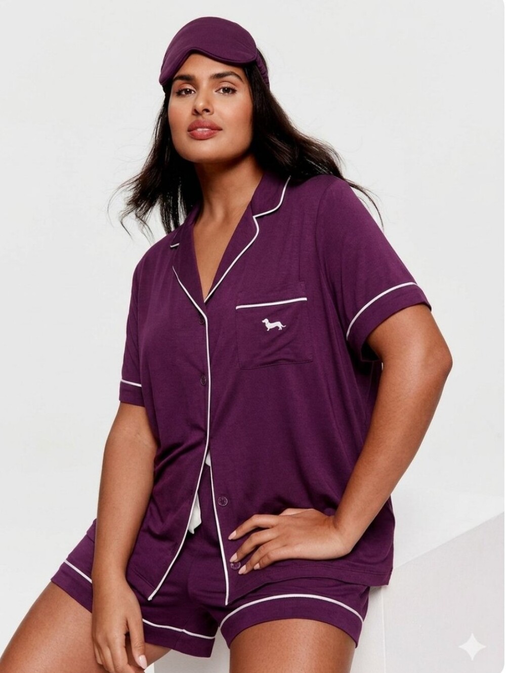 Peter Alexander Lenzing Ecovero Modal Shortie Pajama Set Purple L